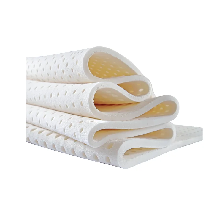 Stack of natural latex sheets showing layered construction